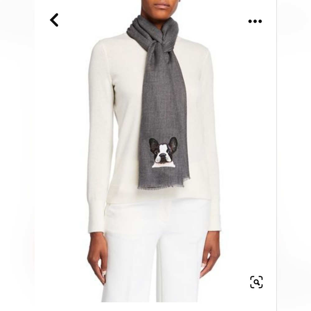 Janavi Frenchie Cashmere scarf made in India NEW